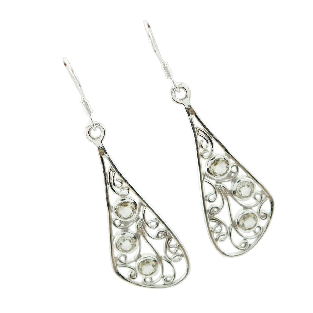 Lemon-Quartz-Italian-Renata-multiple-Dangle-Yellow-Sterling-Silver-Earring