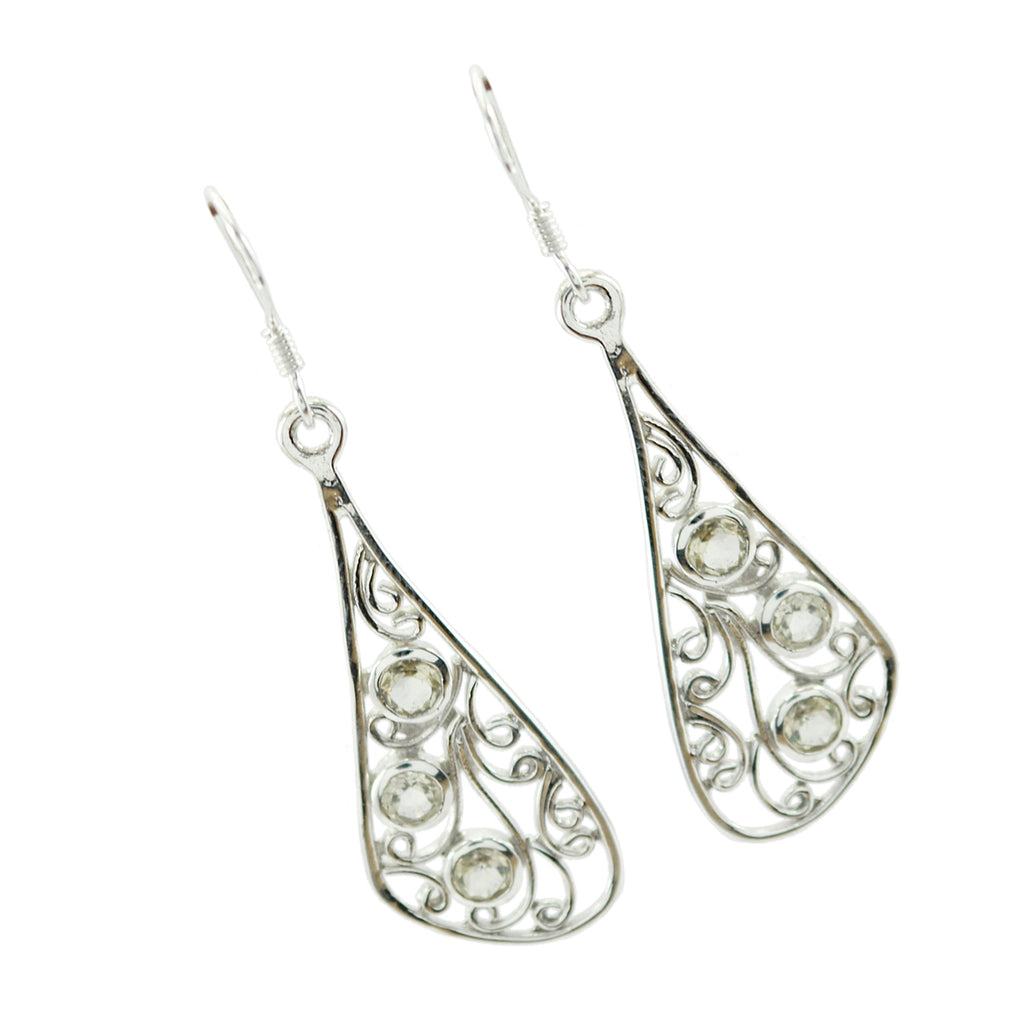 Lemon-Quartz-Italian-Renata-multiple-Dangle-Yellow-Sterling-Silver-Earring
