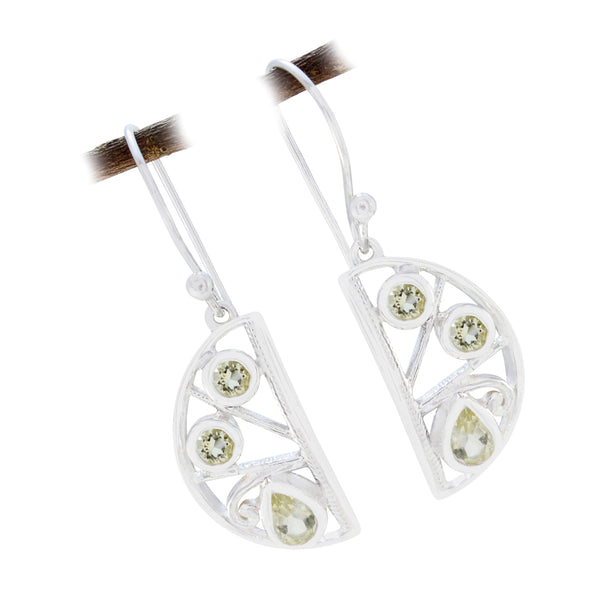 Lemon-Quartz-Mexican-Aurora-multiple-Dangle-Yellow-925-Sterling-Silver-Earring