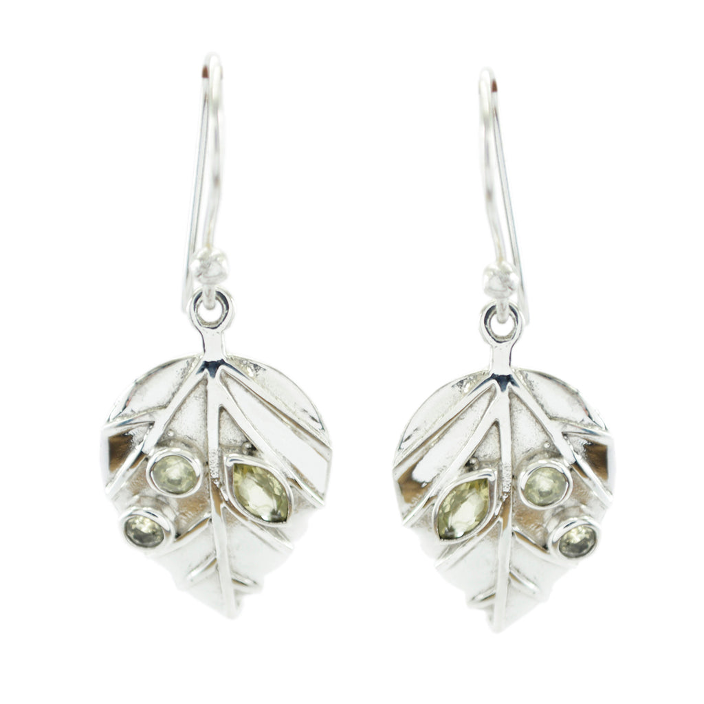 Lemon-Quartz-Moroccan-Ivy-multiple-Dangle-Yellow-925-Silver-Earring