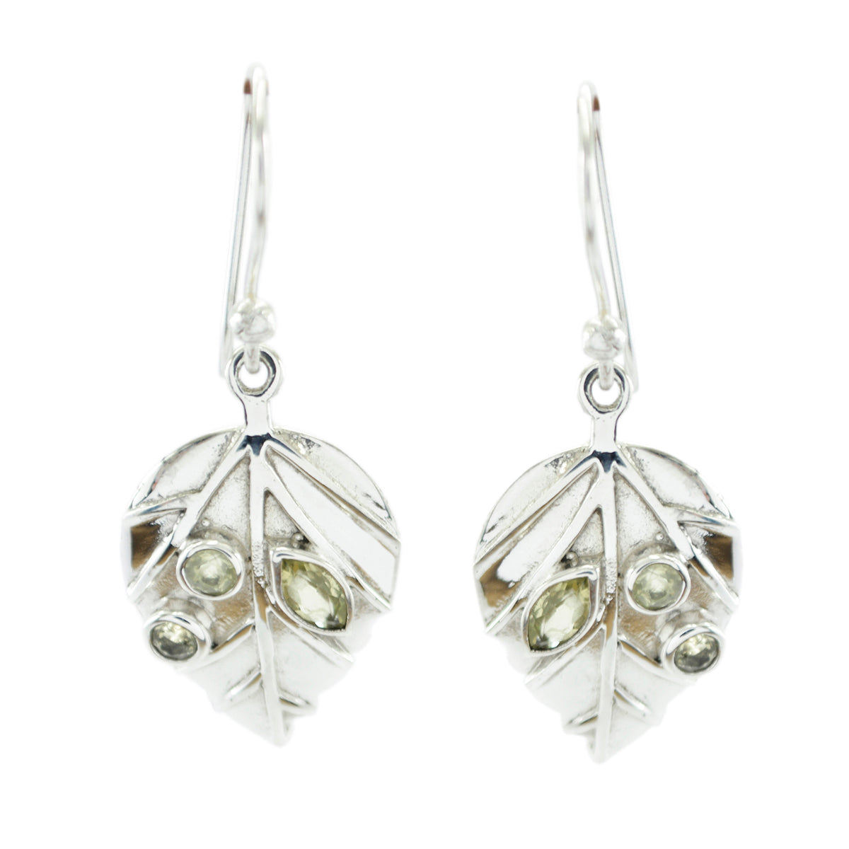 Lemon-Quartz-Moroccan-Ivy-multiple-Dangle-Yellow-925-Silver-Earring