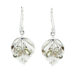 Zitronenquarz-Marokkanischer Efeu-Mehrfach-Ohrhänger-Gelb-925-Silber