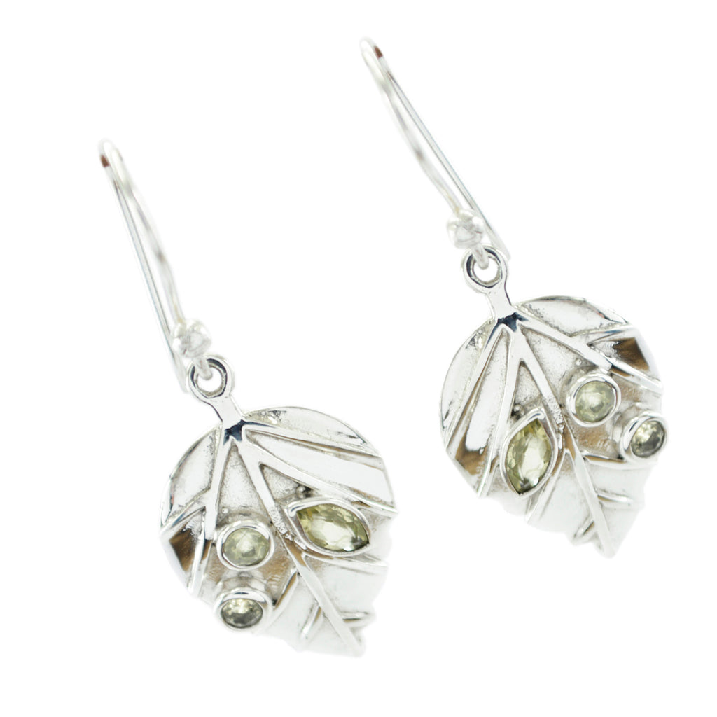 Lemon-Quartz-Moroccan-Ivy-multiple-Dangle-Yellow-925-Silver-Earring