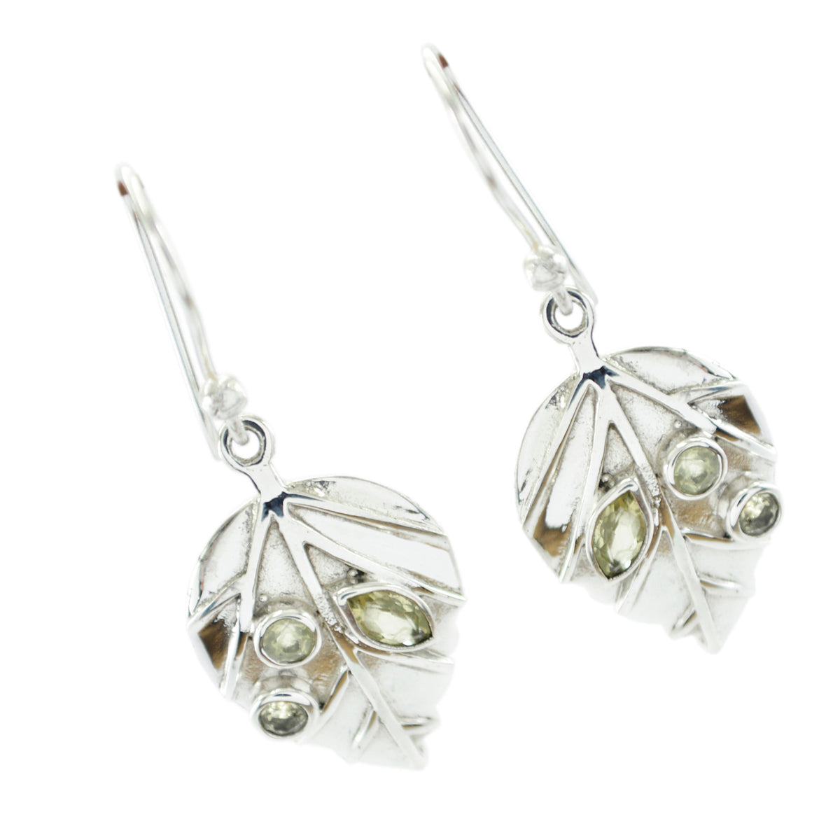 Lemon-Quartz-Moroccan-Ivy-multiple-Dangle-Yellow-925-Silver-Earring