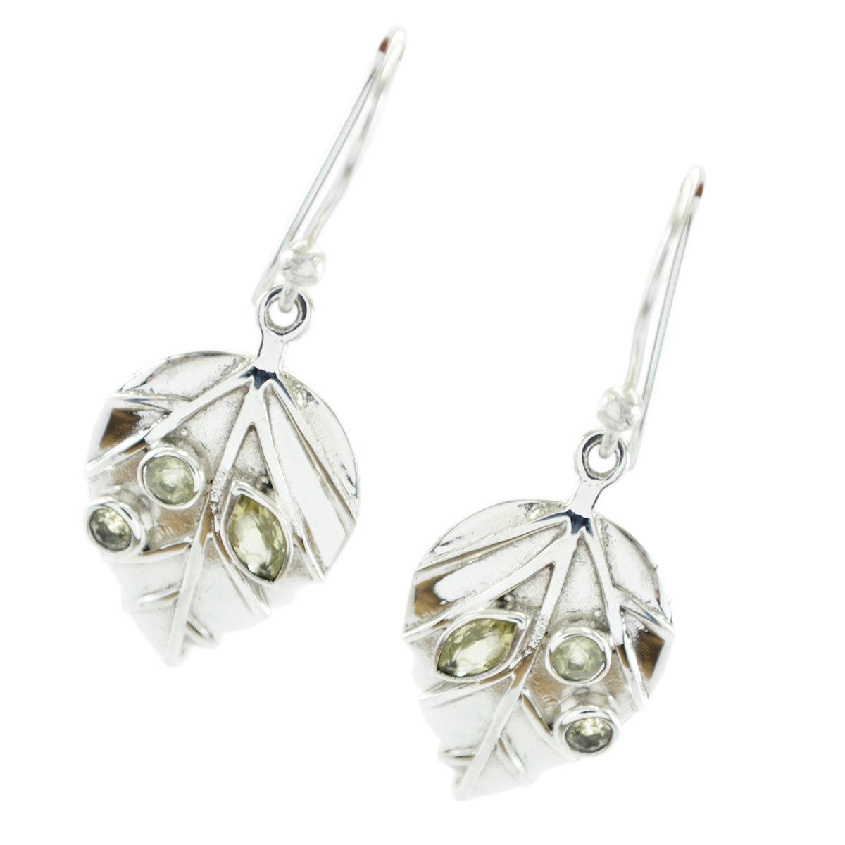 Citronkvarts Marockansk Murgröna Flera Dinglar Gult 925 Silverörhänge Sekundär produktbild