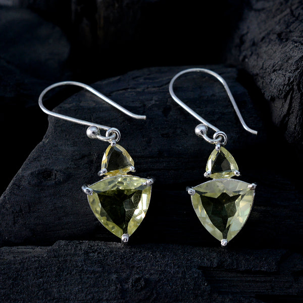 Lemon-Quartz-African-Aiko-multiple-Dangle-Yellow-925-Silver-Earring