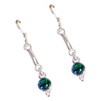 Malachite-African-Maya-multiple-Dangle-Green-Sterling-Silver-Earring
