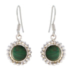 Malachite-Middle-Eastern-Renata-multiple-Dangle-Green-Silver-Earring
