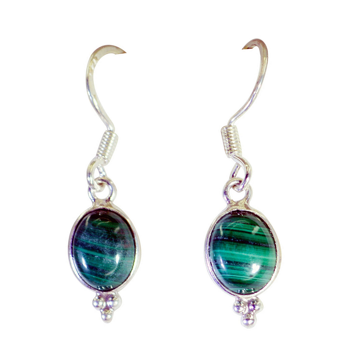 Malachite-Italian-Pauline-multiple-Dangle-Green-925-Silver-Earring Image principale du produit