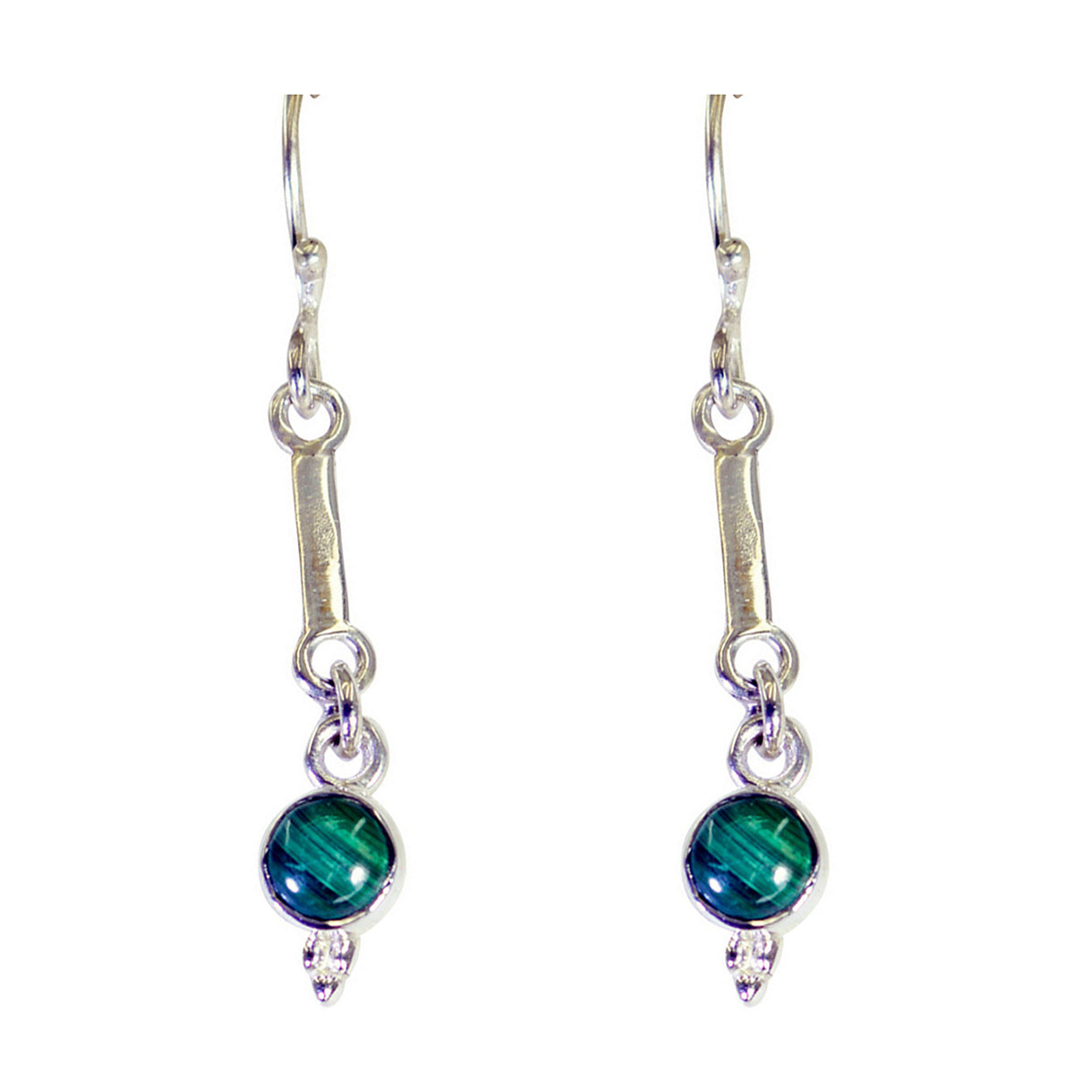 Malachite-Mexican-Riley-multiple-Dangle-Green-Sterling-Silver-Earring メイン画像