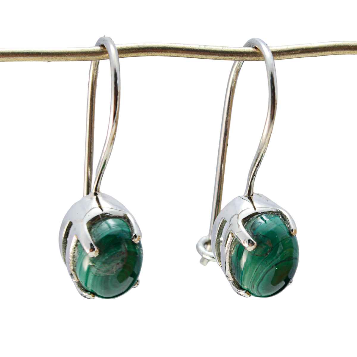 Malachite-Middle-Eastern-Layla-multiple-Dangle-Green-92.5-Silver-Earring メイン画像