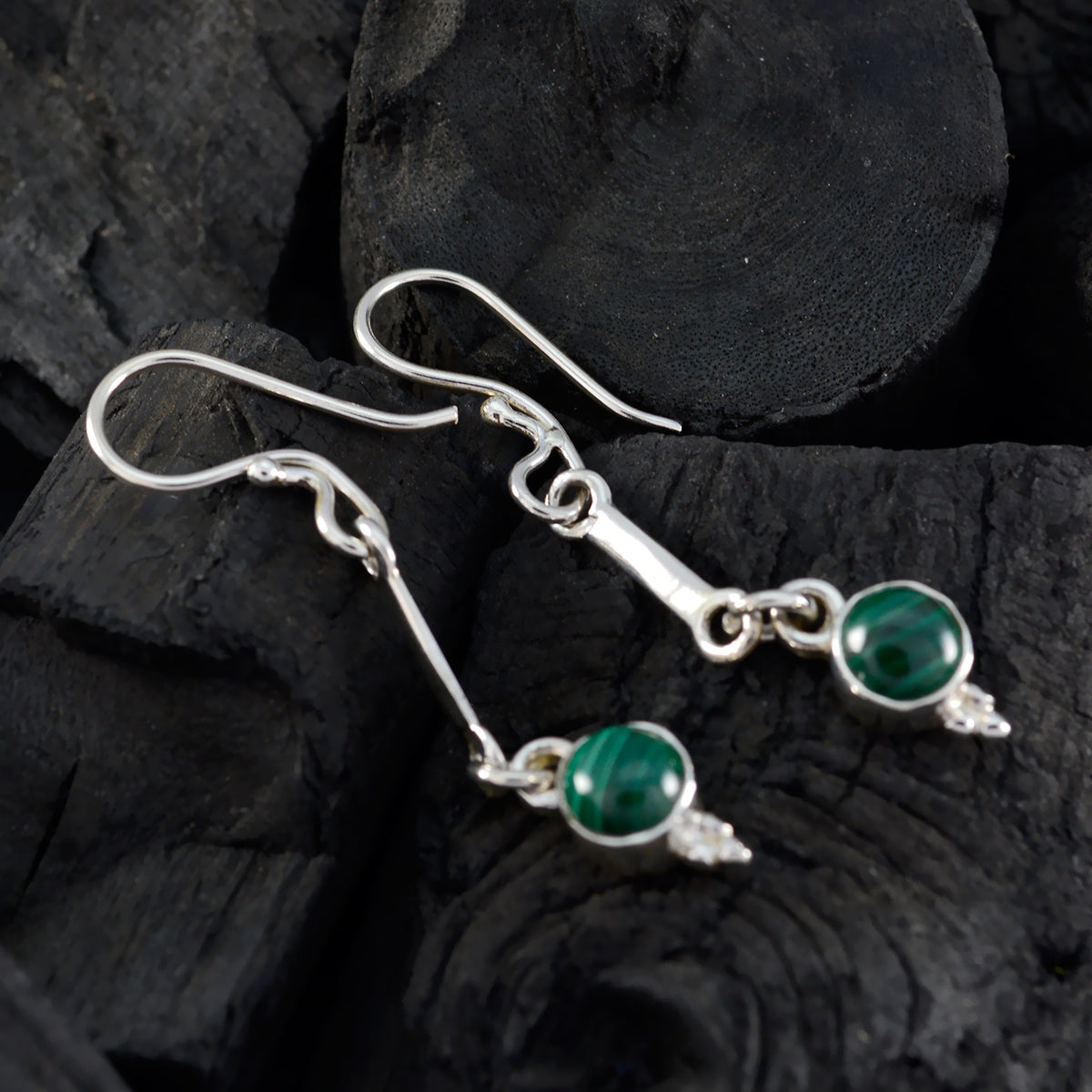 Malachite-German-Lucy-multiple-Dangle-Green-925-Sterling-Silver-Earring