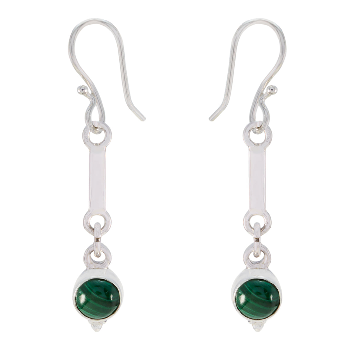 Malachite-German-Lucy-multiple-Dangle-Green-925-Sterling-Silver-Earring メイン画像