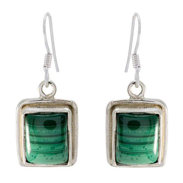 Malachite-Moroccan-Mathilde-Solitaire-Dangle-Green-Silver-Earring