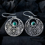 Malachite-American-Mia-Solitaire-Dangle-Green-92.5-Silver-Earring