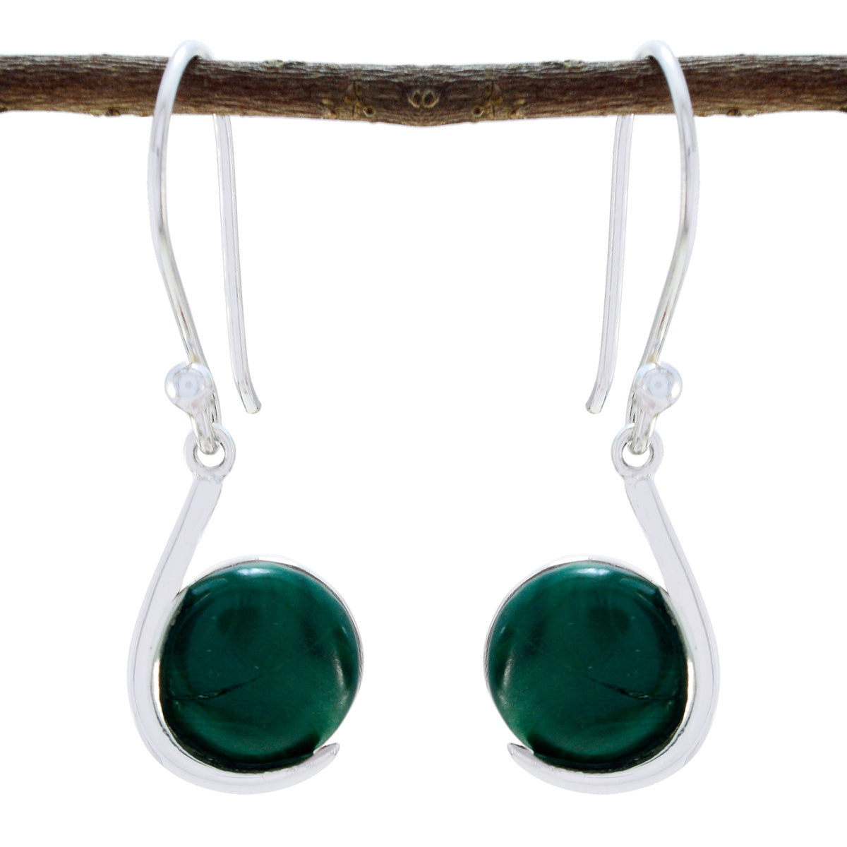 Malachite-Japanese-Natalie-Solitaire-Dangle-Green-92.5-Silver-Earring