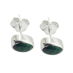 Malachite-Middle-Eastern-Nova-Solitaire-Stud-Green-925-Sterling-Silver-Earring