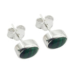 Malachite-Middle-Eastern-Nova-Solitaire-Stud-Green-925-Sterling-Silver-Earring