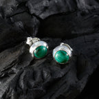 Malachite-Australian-Pauline-Solitaire-Stud-Green-925-Silver-Earring