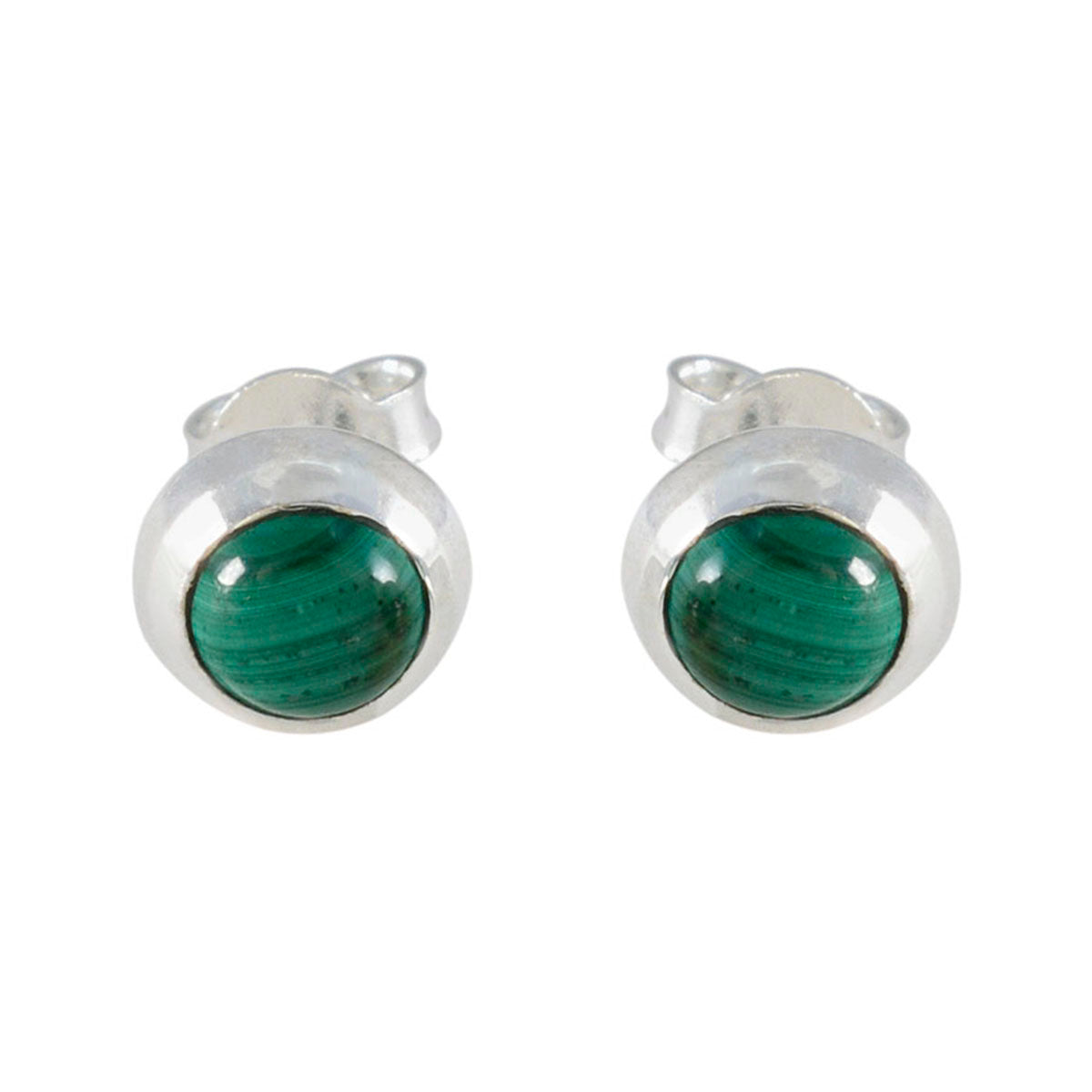 Malachite-Australian-Pauline-Solitaire-Stud-Green-925-Silver-Earring Huvudsaklig produktbild