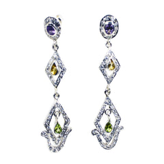 Malachite-Indian-Natcha-multiple-Stud-Green-Silver-Earring