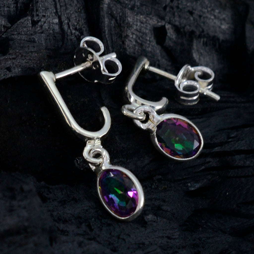 Mystic-Quartz-German-Savannah-multiple-Stud-multicolor-Silver-Earring