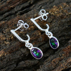 Mystic-Quartz-German-Savannah-multiple-Stud-multicolor-Silver-Earring