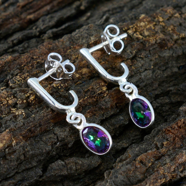 Mystic-Quartz-German-Savannah-multiple-Stud-multicolor-Silver-Earring