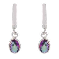 Mystic-Quartz-German-Savannah-multiple-Stud-multicolor-Silver-Earring