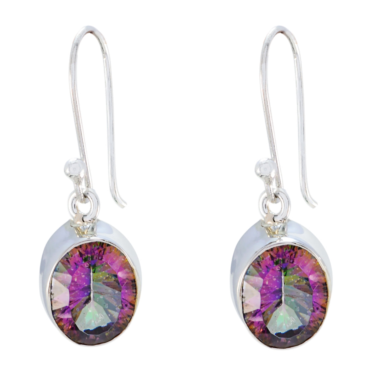 Mystic-Quartz-Australian-Lily-multiple-Dangle-multicolor-Silver-Earring