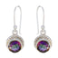 Mystic-Quartz-Russian-Maya-multiple-Dangle-multicolor-925-Silver-Earring