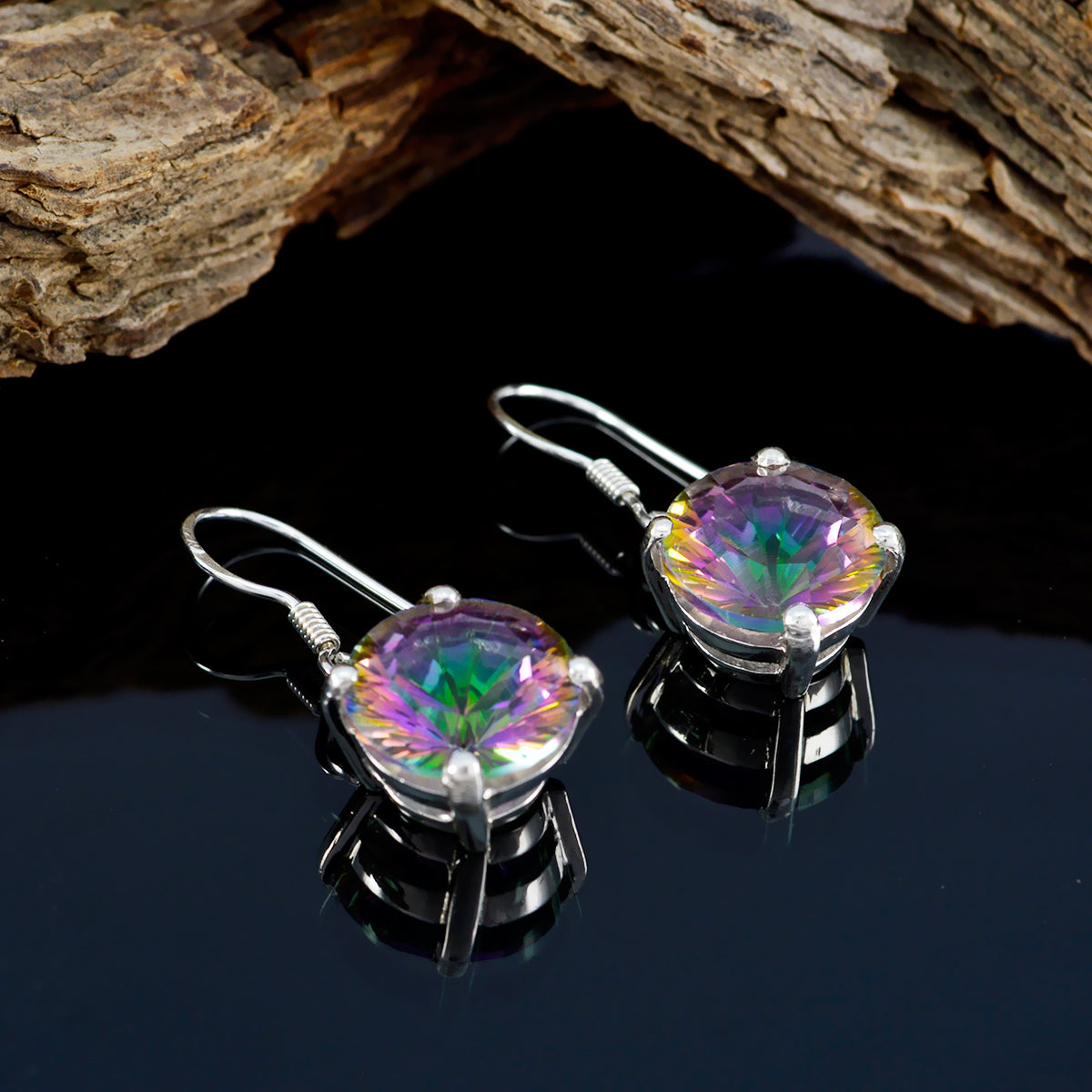 Mystic-Quartz-Egyptian-Sophia-multiple-Dangle-multicolor-925-Sterling-Silver-Earring