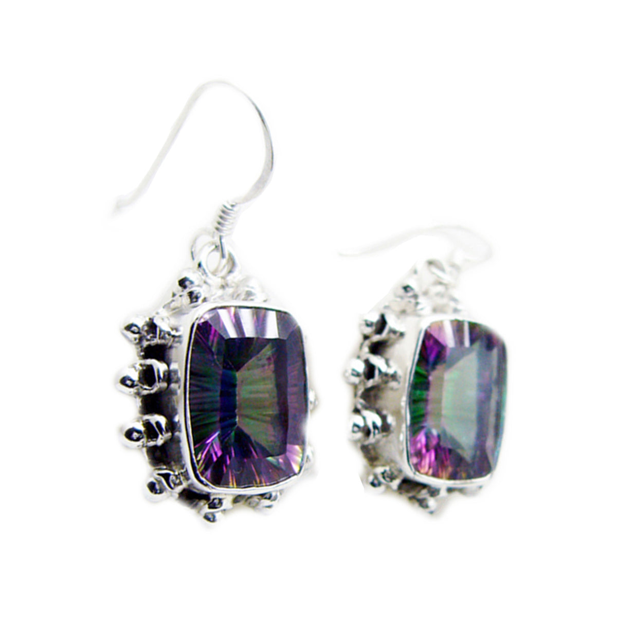 Mystic-Quartz-Latin-American-Aiko-multiple-Dangle-multicolor-925-Silver-Earring Main image