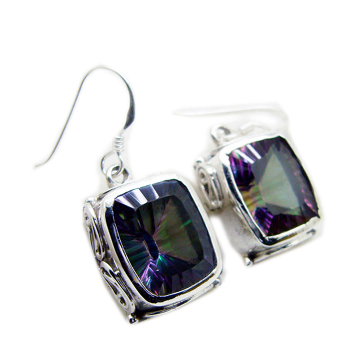 Mystic-Quartz-Japanese-Tereza-multiple-Dangle-multicolor-Silver-Earring
