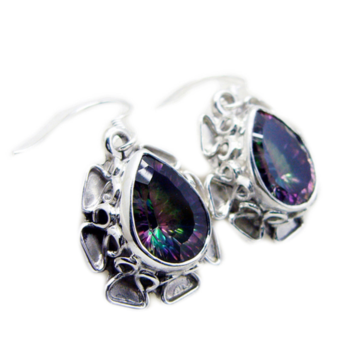 Mystic-Quartz-African-Emi-multiple-Dangle-multicolor-Sterling-Silver-Earring