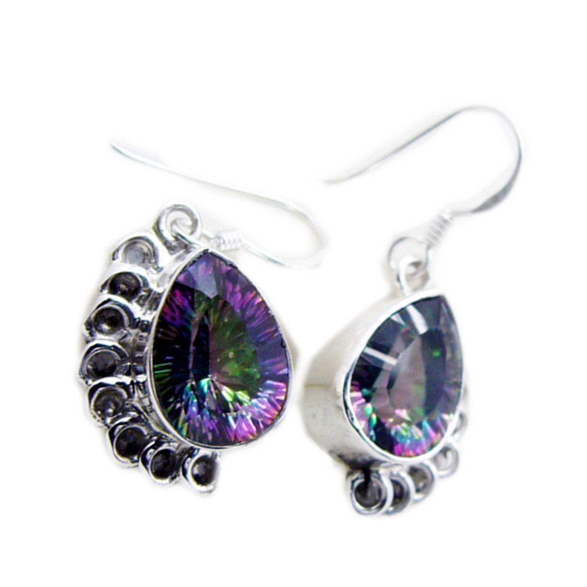 Mystic-Quartz-Russian-Eun-ji-multiple-Dangle-multicolor-925-Silver-Earring