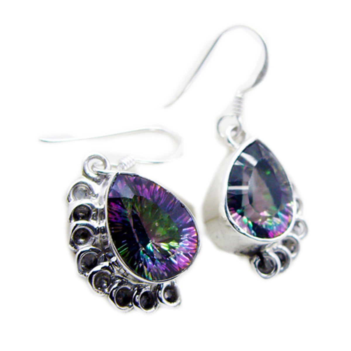 Mystic-Quartz-Russian-Eun-ji-multiple-Dangle-multicolor-925-Silver-Earring