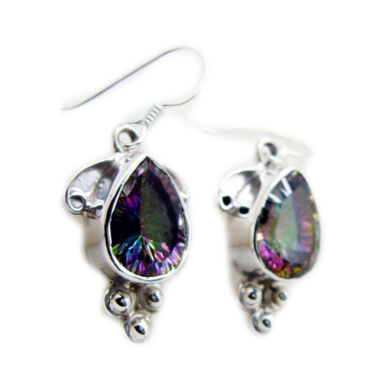 Mystic-Quarz-German-Sakura-Multiple-Dangle-Multicolor-925-Sterling-Silber-Ohrring Hauptbild