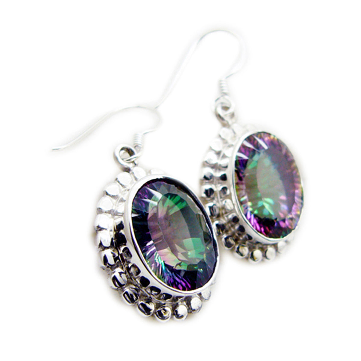Mystic-Quartz-Moroccan-Sakura-multiple-Dangle-multicolor-Silver-Earring