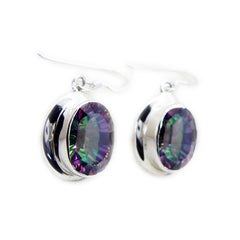 Mystic-Quartz-Turkish-Yan-multiple-Dangle-multicolor-Silver-Earring