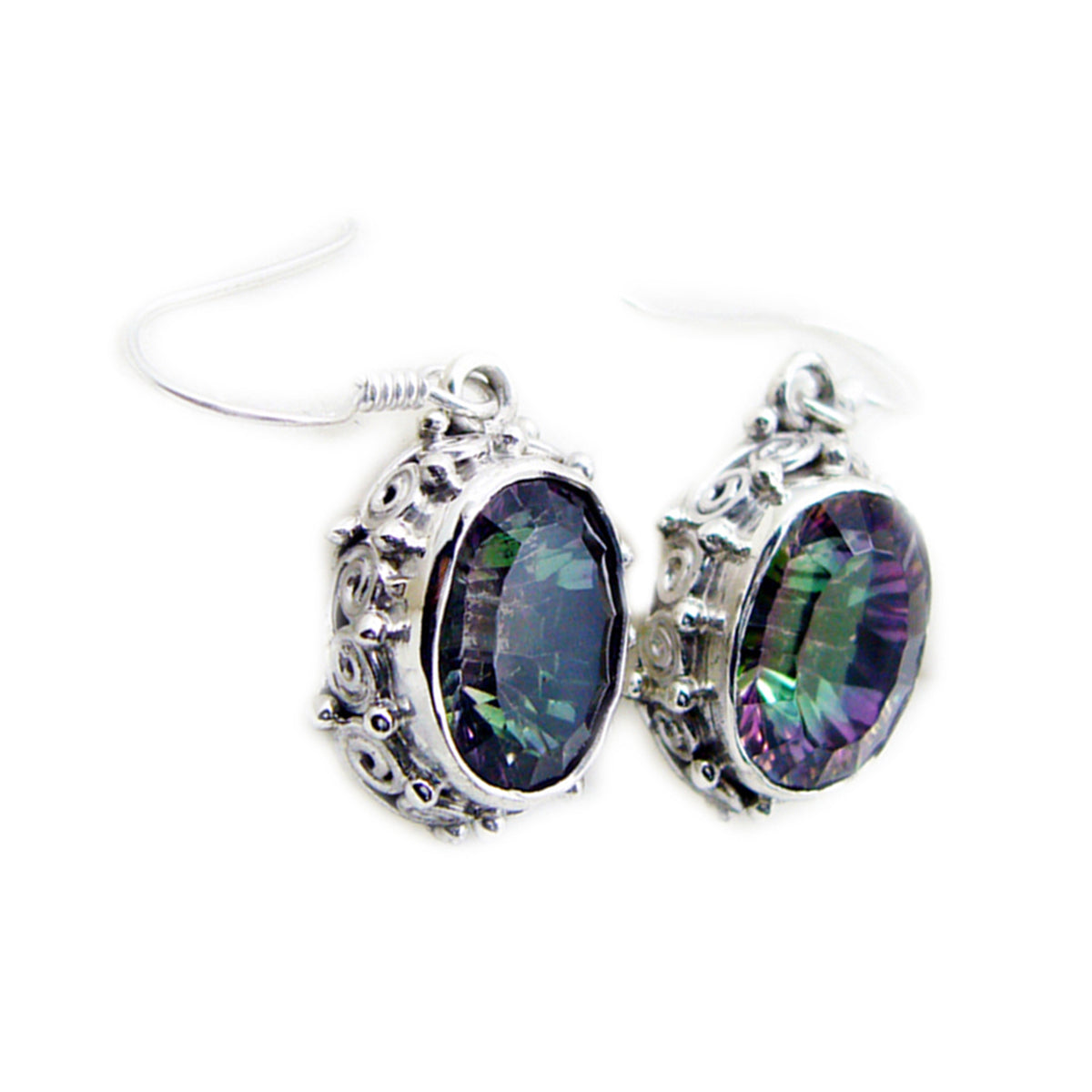 Mystic-Quartz-African-Seo-yeon-multiple-Dangle-multicolor-925-Sterling-Silver-Earring