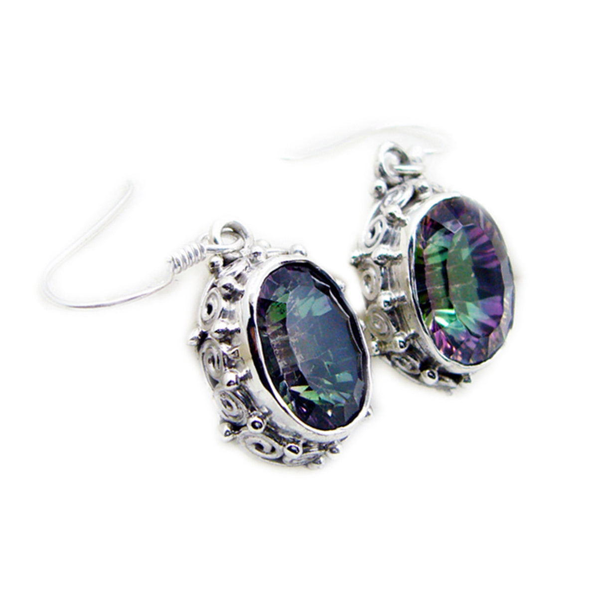 Mystic-Quartz-African-Seo-yeon-multiple-Dangle-multicolor-925-Sterling-Silver-Earring