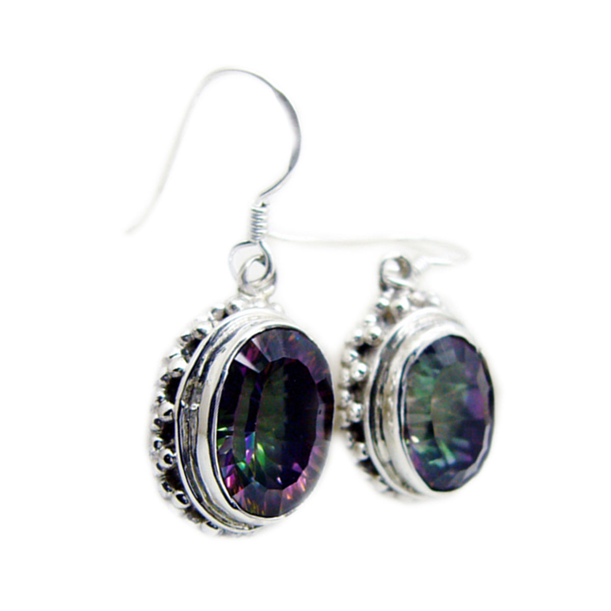 Mystic-Quartz-Australian-Agustina-multiple-Dangle-multicolor-925-Sterling-Silver-Earring メイン画像