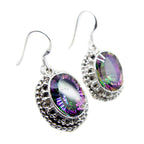 Mystic-Quartz-Mexican-Jiwoo-multiple-Dangle-multicolor-925-Silver-Earring