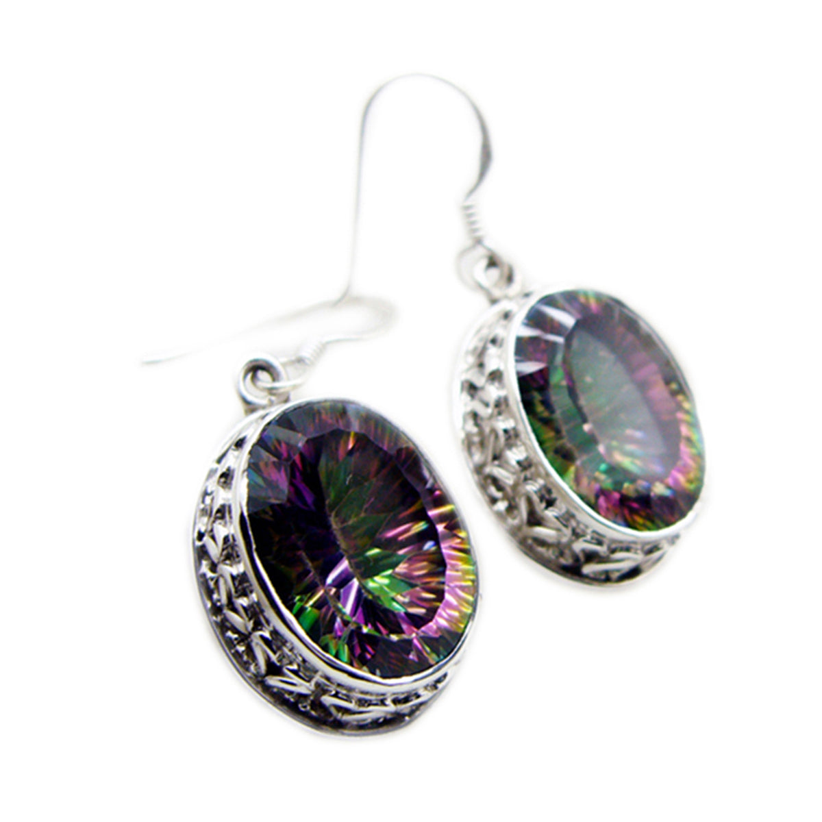 Mystic-Quartz-Australian-Li-Lee-multiple-Dangle-multicolor-92.5-Silver-Earring