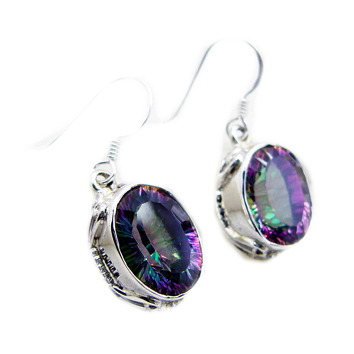 Mystic-Quartz-African-Nari-multiple-Dangle-multicolor-92.5-Silver-Earring