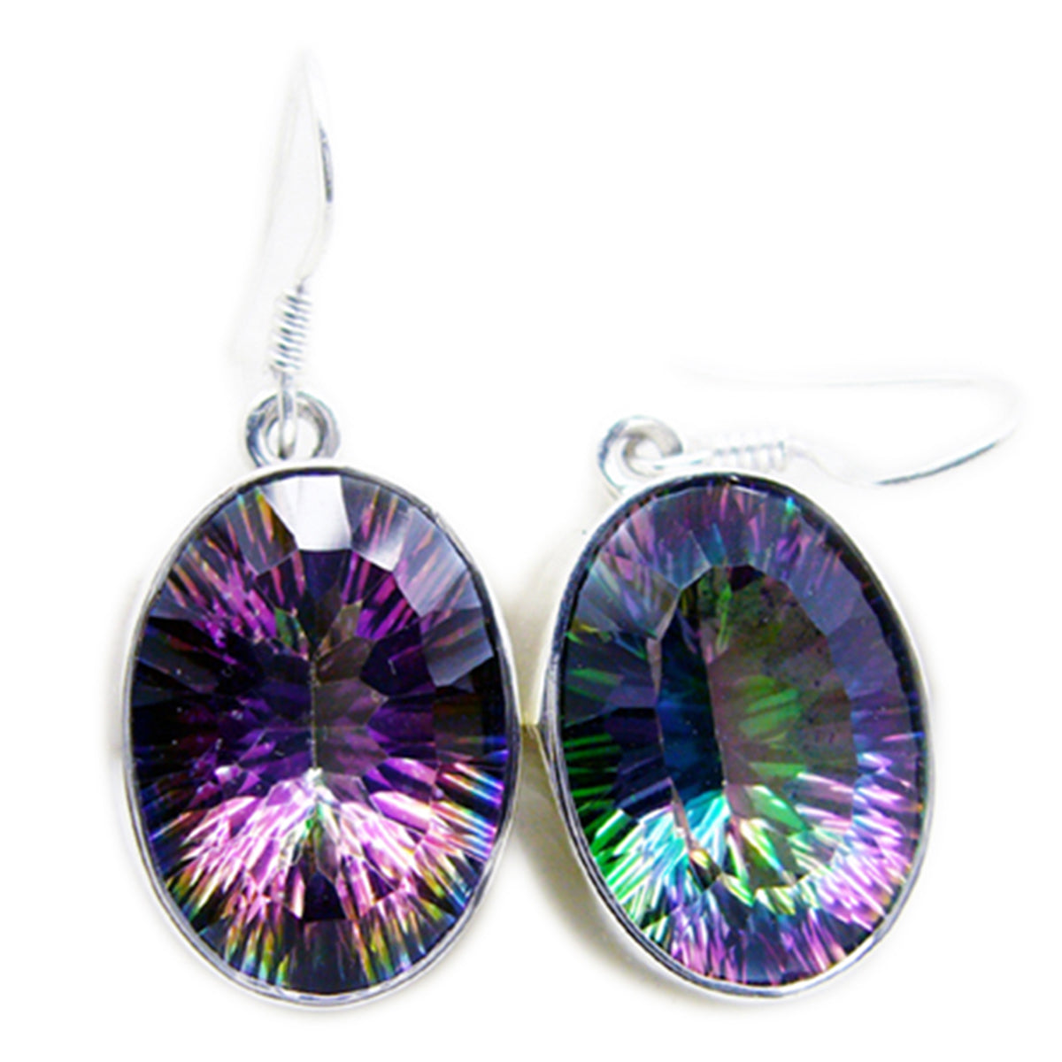 Mystic-Quartz-German-Andrea-multiple-Dangle-multicolor-92.5-Silver-Earring メイン画像