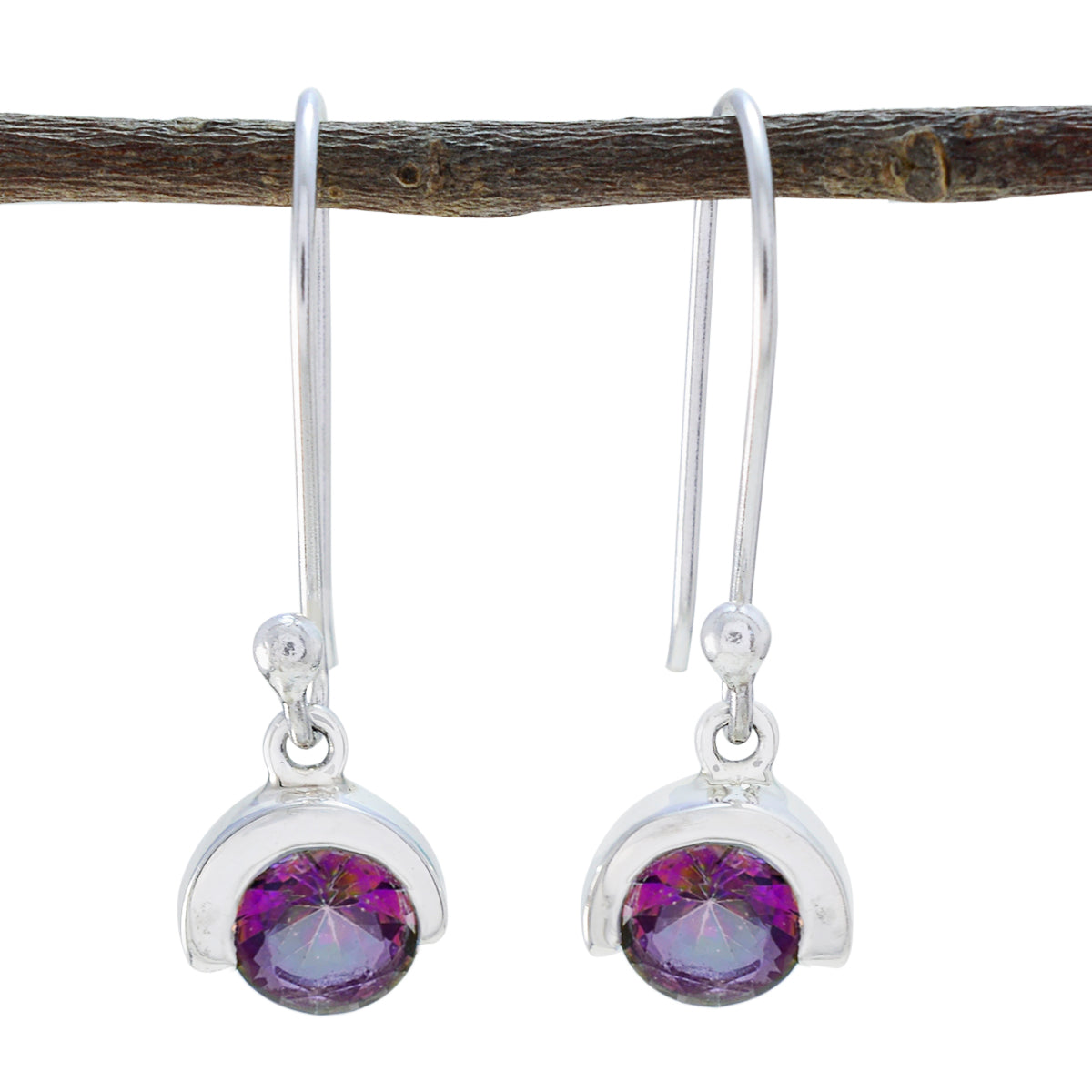 Mystic-Quartz-German-Amelia-Solitaire-Dangle-multicolor-925-Sterling-Silver-Earring Hoofdafbeelding