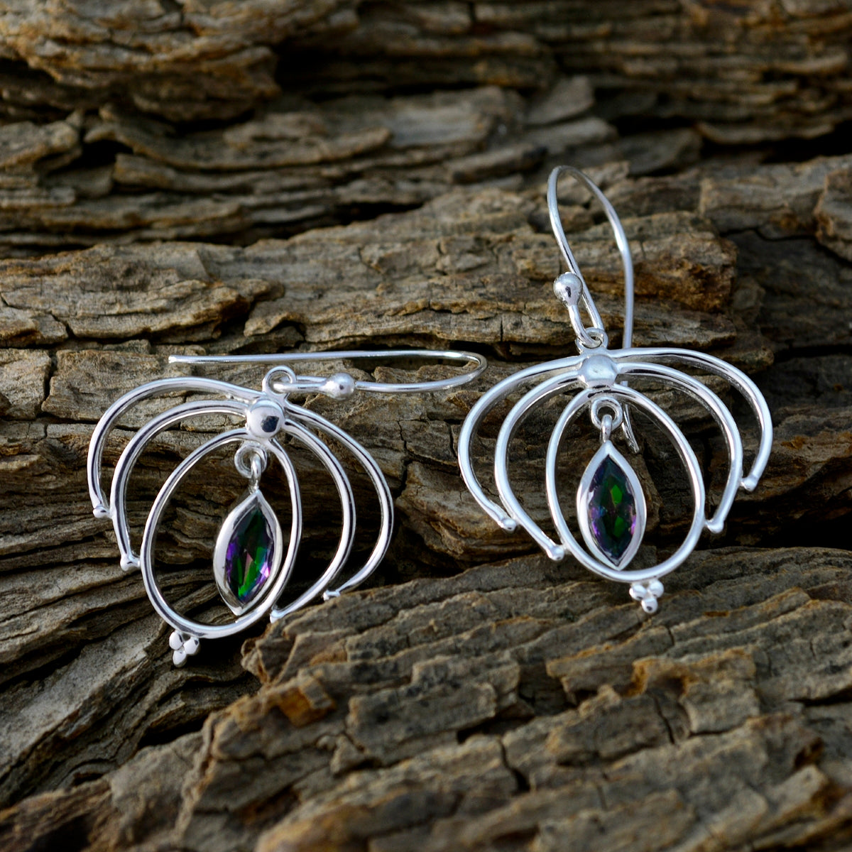 Mystic-Quartz-Japanese-Carolina-Solitaire-Dangle-multicolor-92.5-Silver-Earring