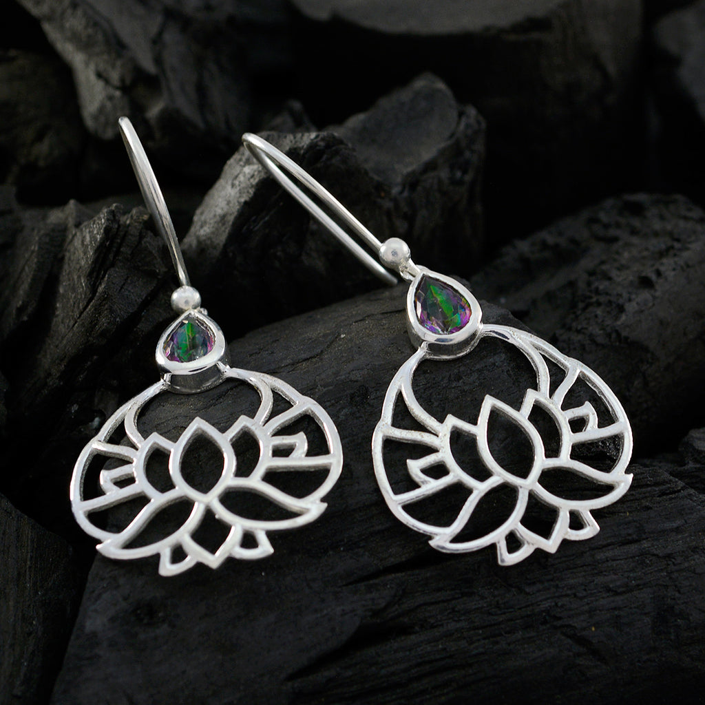 Mystic-Quartz-Turkish-Cecilia-Solitaire-Dangle-multicolor-Sterling-Silver-Earring